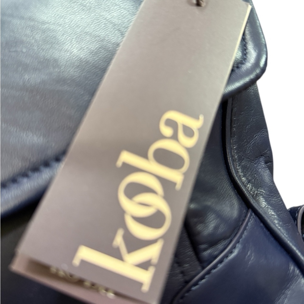 NWTS Kooba Leather Alexa,  Navy Crossbody Bag, Gunmetal Hardware. - Picture 5 of 8